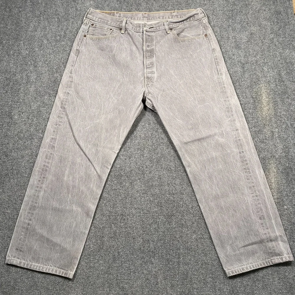 Levi's 501 XX Jeans Men's Size‎ 36x26 Gray Denim Stone Wash Button Fly
